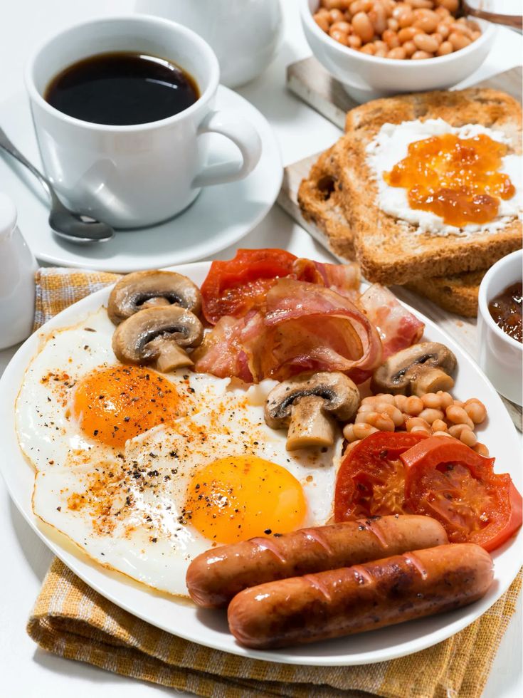  Large vegetarian breakfast       (1075 kcal)